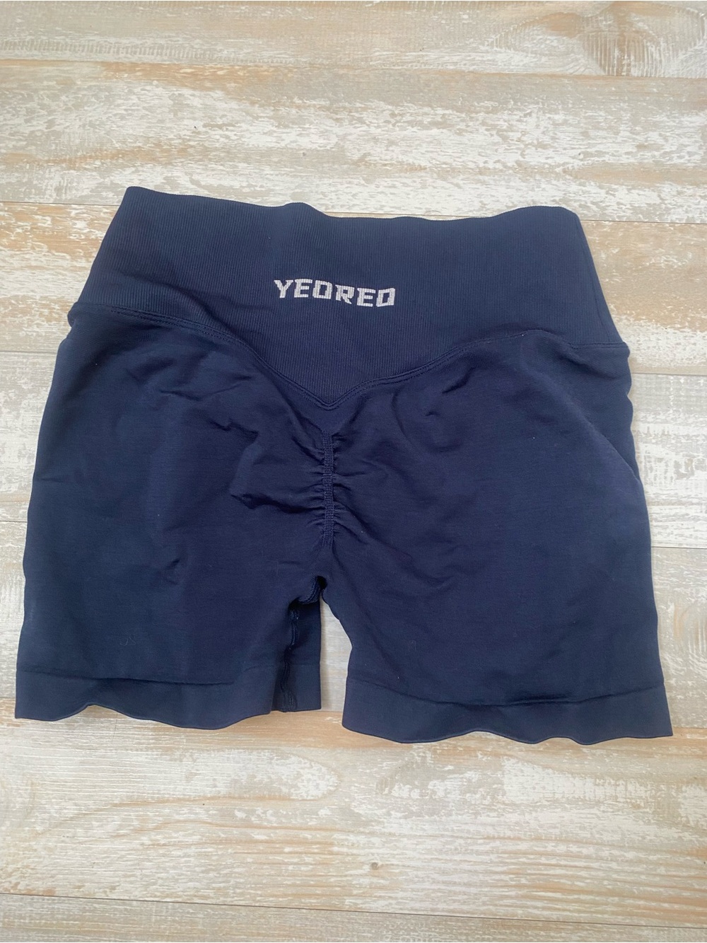 Yeored Women's Navy High-Waist Scrunch Back Bike Shorts